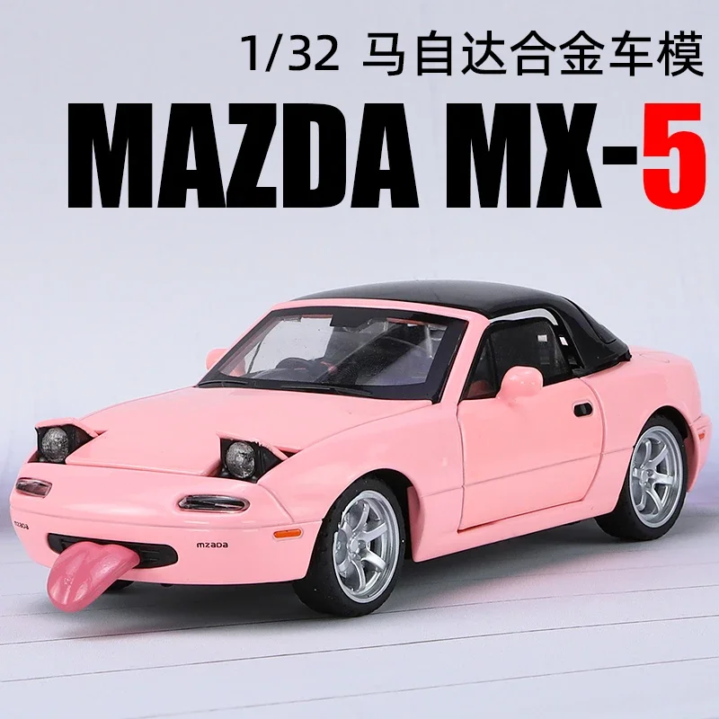 1:32 Scale Pink Mazda MX-5 Diecast Model 3 1:32 Scale Pink Mazda MX-5 Diecast Model - Image 3