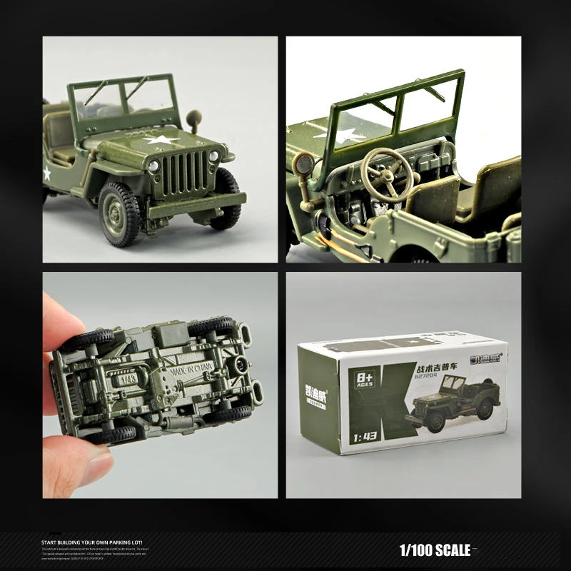 1/43 Scale Jeep Willys Military Model Car 2 1/43 Scale Jeep Willys Military Model Car - Image 2