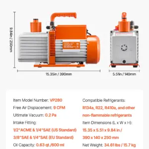 VEVOR Vacuum Pump with 0.35 qt Oil Bottle 19 Sa3a9a6855f0b4f31ba83c049953d8f7fA