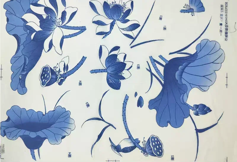 Blue and White Ceramic Underglaze Sticker Set 27 Blue and White Ceramic Underglaze Sticker Set - Image 27