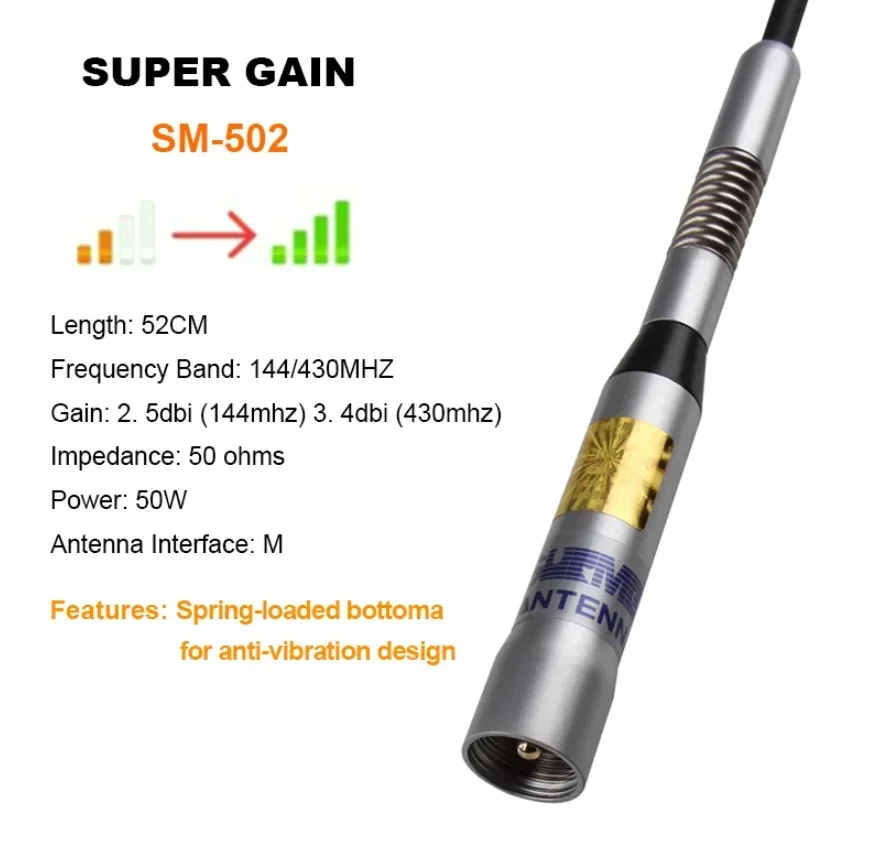 DIAMOND SM-502 VHF UHF Dual Band Antenna 2 DIAMOND SM-502 VHF UHF Dual Band Antenna - Image 2