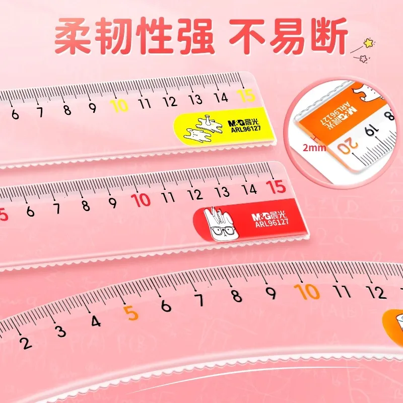 Colorful Plastic Rulers Set for Students 4 Colorful Plastic Rulers Set for Students - Image 4