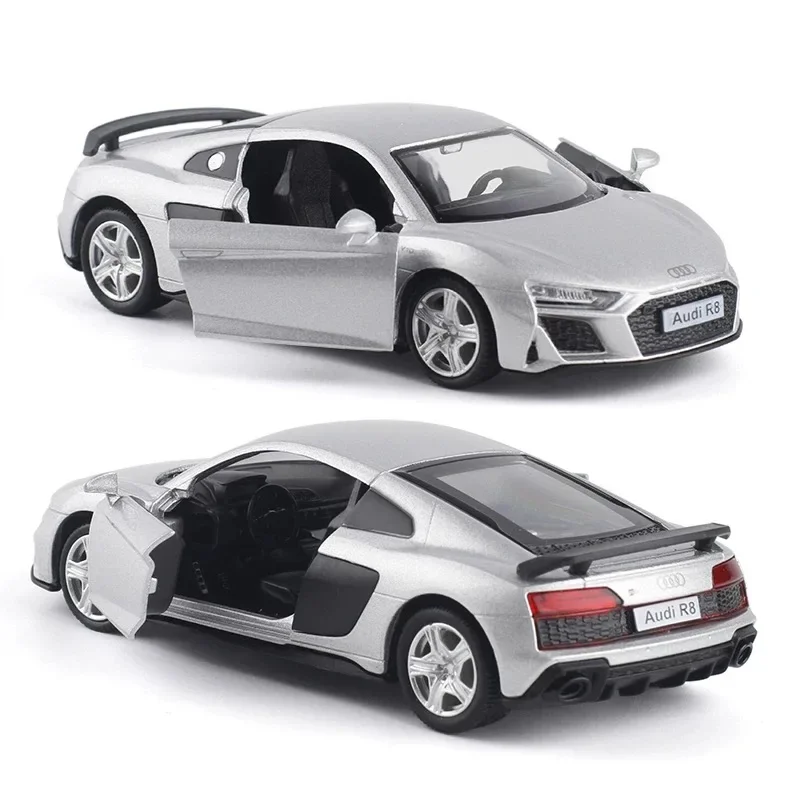 1:36 Scale Yellow Audi R8 Diecast Model 5 1:36 Scale Yellow Audi R8 Diecast Model - Image 5