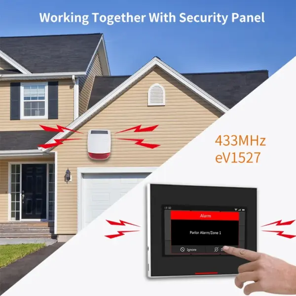 Solar Wireless Security Siren with Strobe Light - Image 5