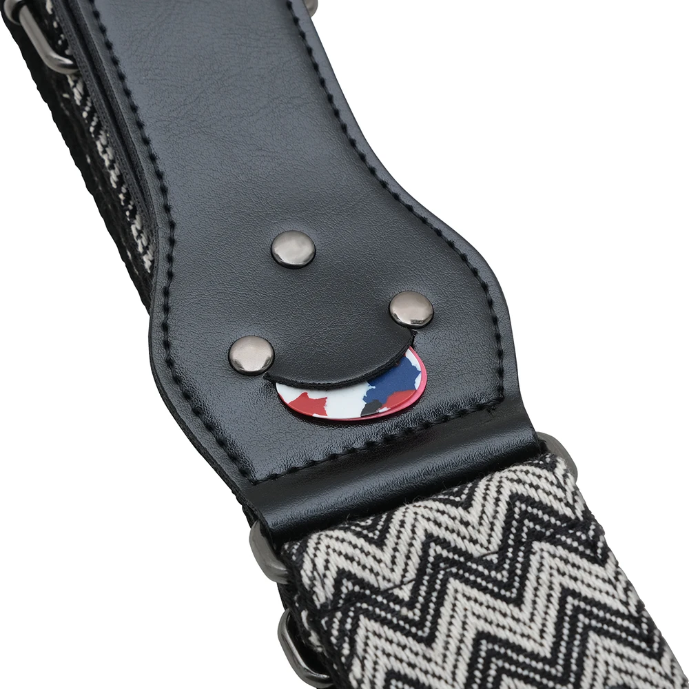 Herringbone Pattern Electric Guitar Strap 3 Herringbone Pattern Electric Guitar Strap - Image 3