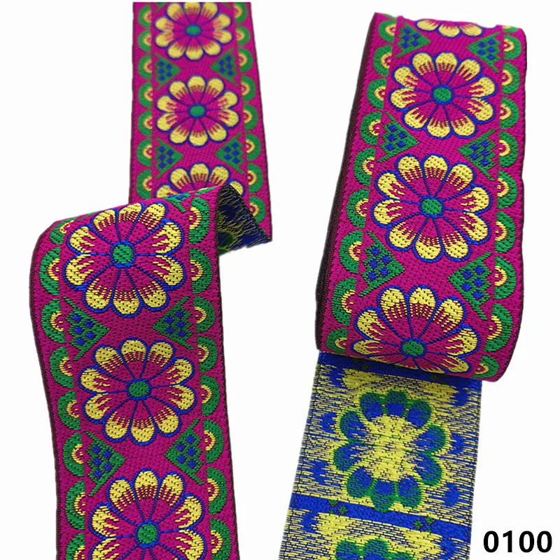 Vibrant 5cm Jacquard Ribbons - 7 Meters 39 Vibrant 5cm Jacquard Ribbons - 7 Meters - Image 39