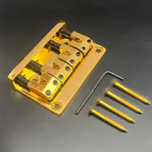 L Shape Saddle 4 String Bass Bridge Gold 13 Sa8f81db8eb9141478d58578d97fb763fg