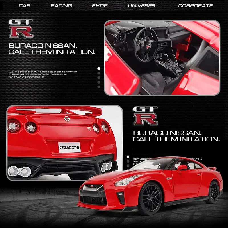 Nissan GTR R35 1:24 Scale Diecast Model 5 Nissan GTR R35 1:24 Scale Diecast Model - Image 5