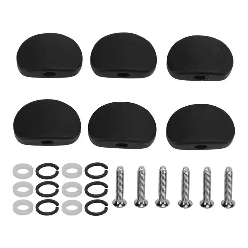 Ebony Guitar Tuning Peg Button Set of 6 10 Ebony Guitar Tuning Peg Button Set of 6 - Image 10