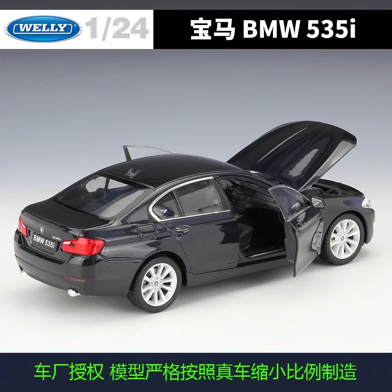 Welly 1:24 Scale Black BMW 535i Model Car 3 Welly 1:24 Scale Black BMW 535i Model Car - Image 3