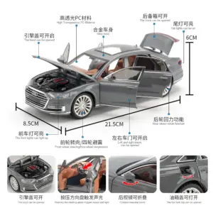 AUDI A8 1:24 Scale Diecast Model Car 11 Sa9fb1162f2ec418097ebcfb911b776158