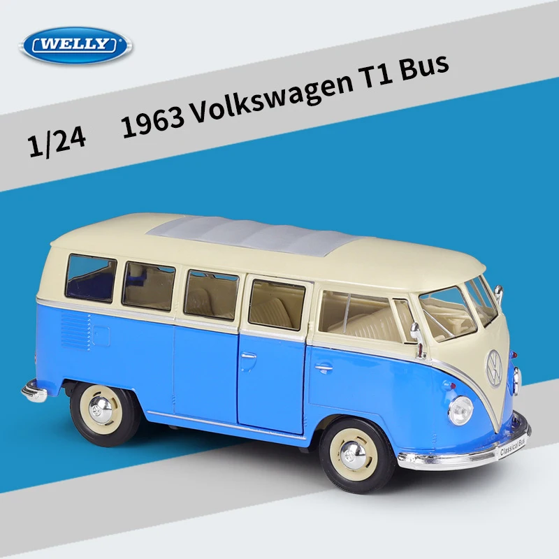 WELLY 1:24 Diecast 1963 Volkswagen T1 Bus 9 WELLY 1:24 Diecast 1963 Volkswagen T1 Bus - Image 9