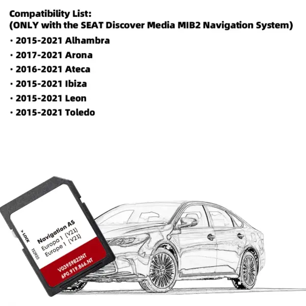 SEAT Navigation SD Card V21 for MIB2 Systems - Image 2