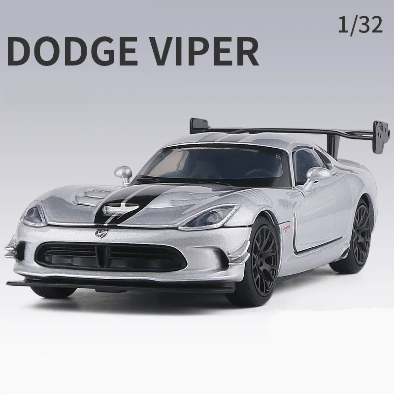 1:32 Scale Silver Dodge Viper ACR SRT Model 7 1:32 Scale Silver Dodge Viper ACR SRT Model - Image 7