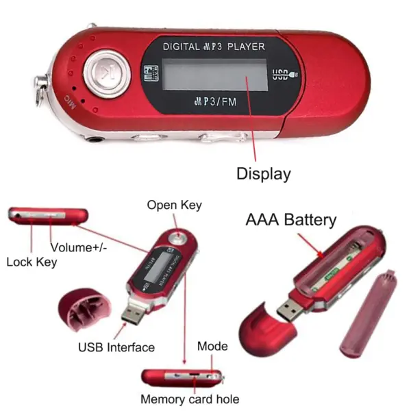 Portable MP3 Player in Assorted Colors - Image 2