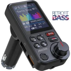 Bluetooth Car Adapter with TFT Display and Dual USB