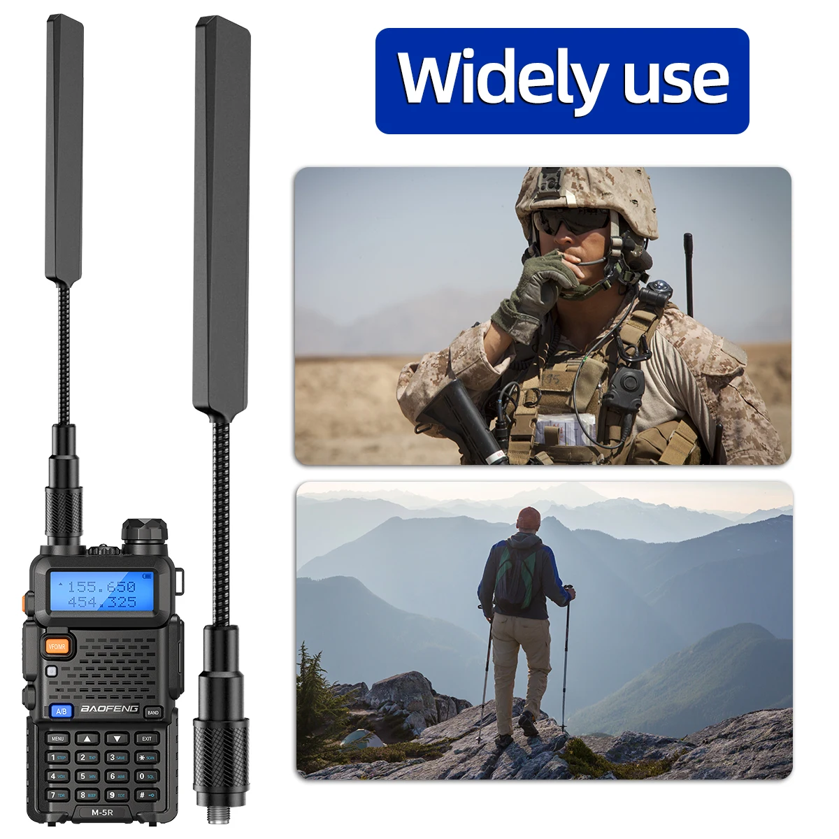 ABBREE AR-188 Dual-Band Antenna for Walkie Talkies 6 ABBREE AR-188 Dual-Band Antenna for Walkie Talkies - Image 6