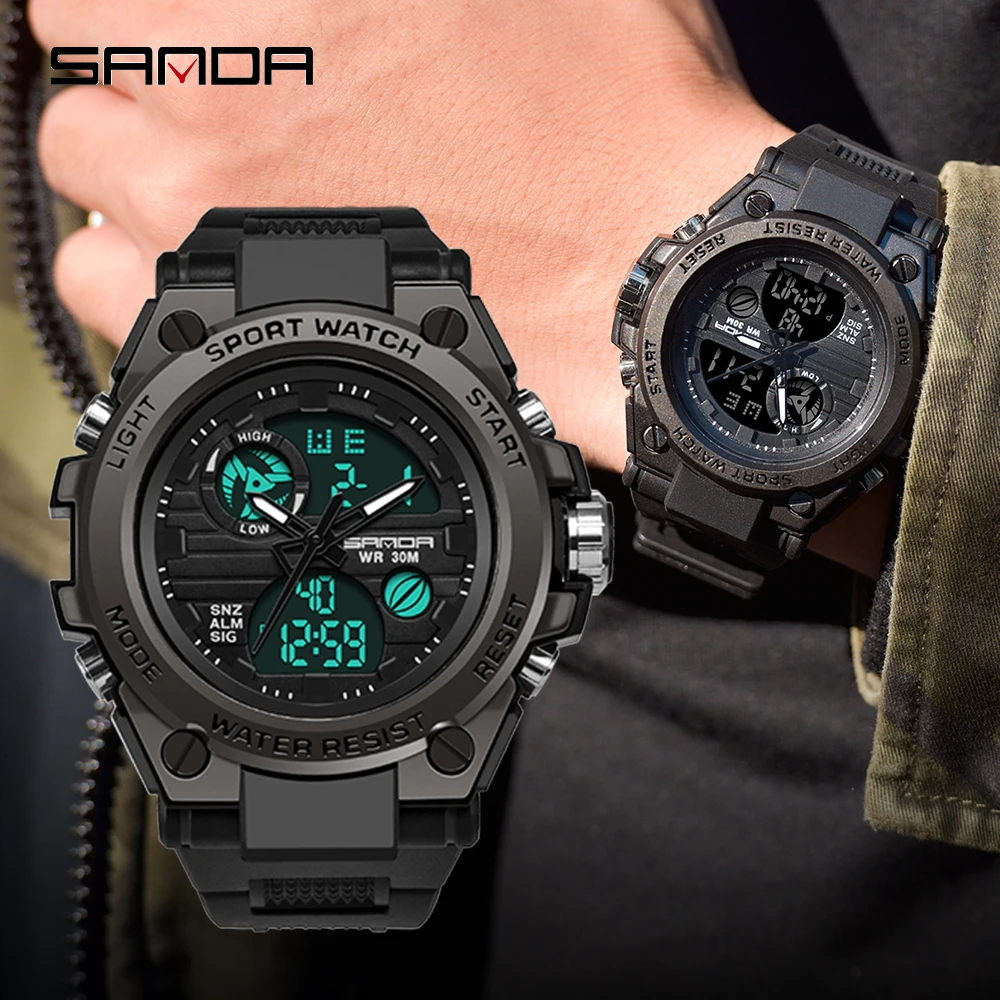 SANDA 739 Men's Sport Watch with Digital Display 6 SANDA 739 Men's Sport Watch with Digital Display - Image 6