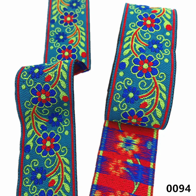 Vibrant 5cm Jacquard Ribbons - 7 Meters 28 Vibrant 5cm Jacquard Ribbons - 7 Meters - Image 28