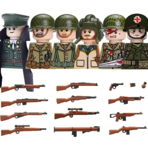 WWII British Military Building Block Figures Set