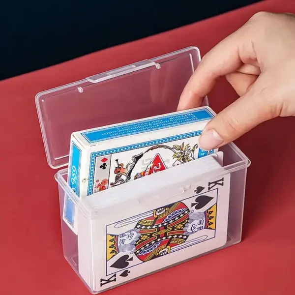 Clear Plastic Playing Card Box Set of 1 or 3 - Image 8