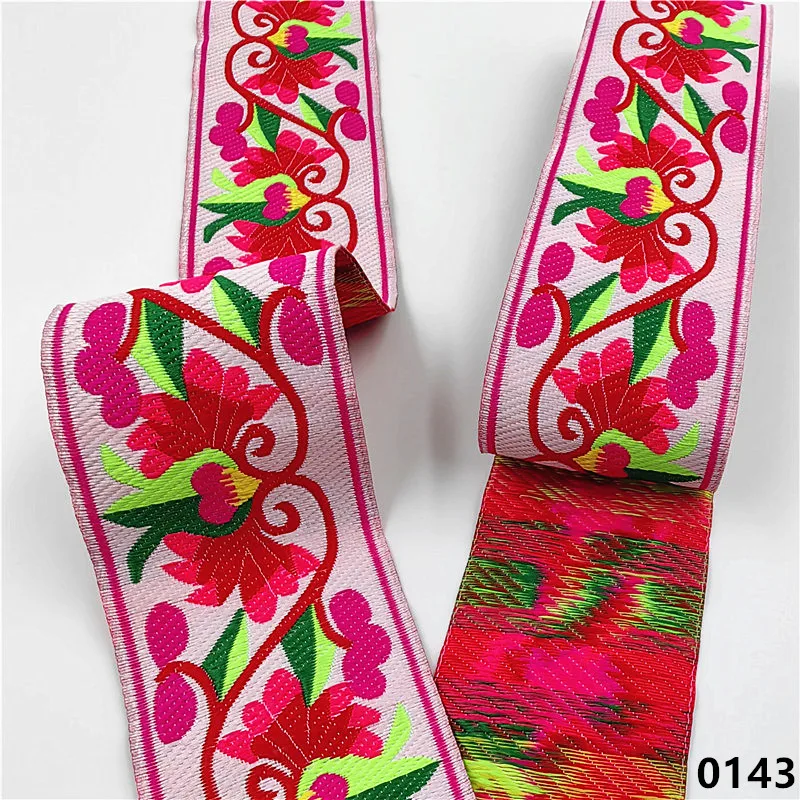 Vibrant 5cm Jacquard Ribbons - 7 Meters 42 Vibrant 5cm Jacquard Ribbons - 7 Meters - Image 42