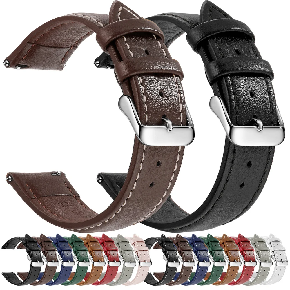 Genuine Leather Watch Band for Samsung Garmin 2 Genuine Leather Watch Band for Samsung Garmin - Image 2