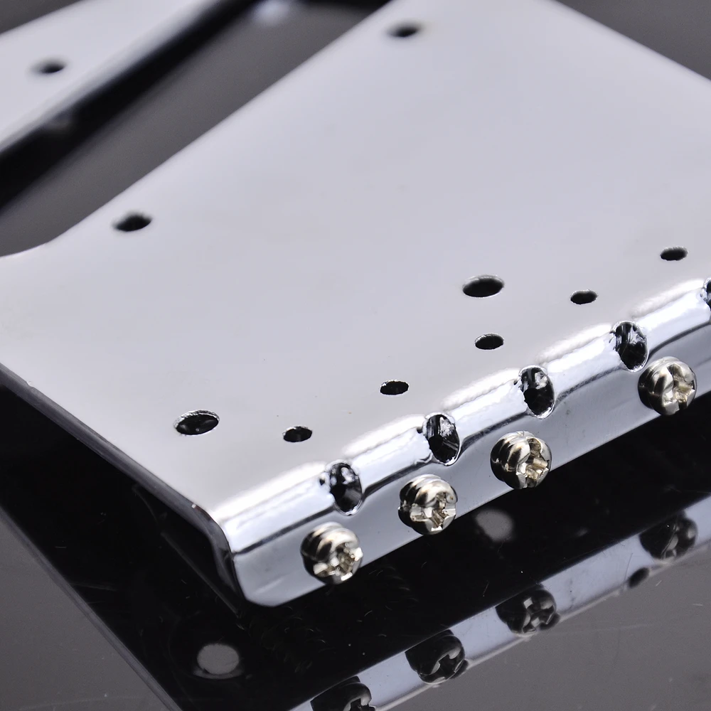 Chrome Fixed Guitar Bridge for Electric Guitars 3 Chrome Fixed Guitar Bridge for Electric Guitars - Image 3