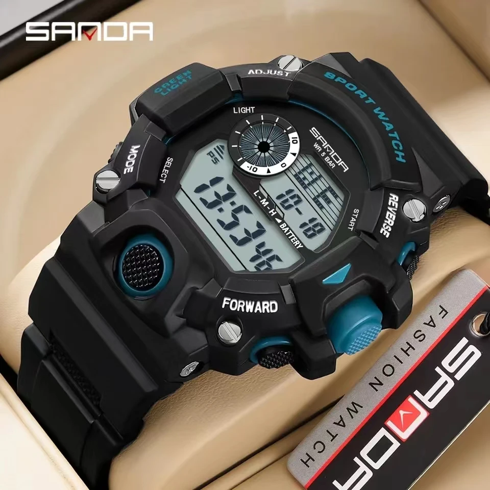 SANDA 326 Digital Sports Watch with LED Display 3 SANDA 326 Digital Sports Watch with LED Display - Image 3