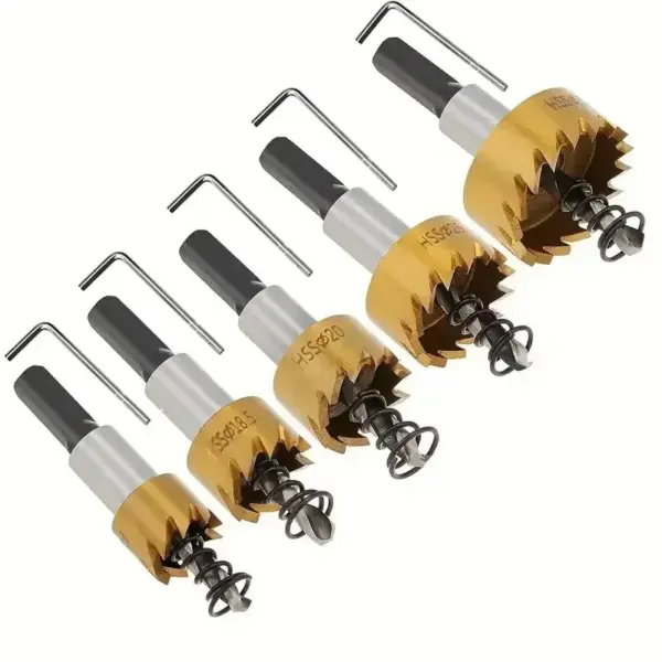 HSS Hole Saw Cutter Drill Bit Set 5 Sizes - Image 7