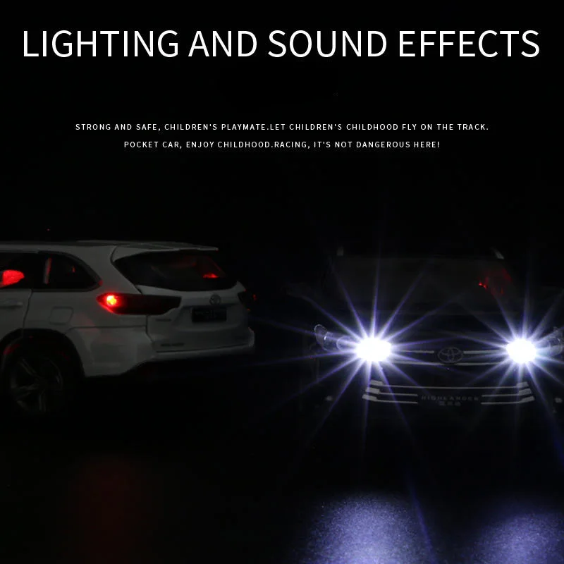 1:32 Scale White Toyota Highlander Diecast Model 5 1:32 Scale White Toyota Highlander Diecast Model - Image 5