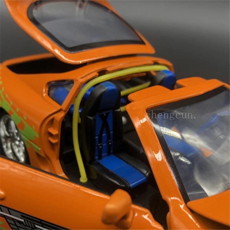 1995 Toyota Supra Diecast Model Orange Design 2 1995 Toyota Supra Diecast Model Orange Design - Image 2
