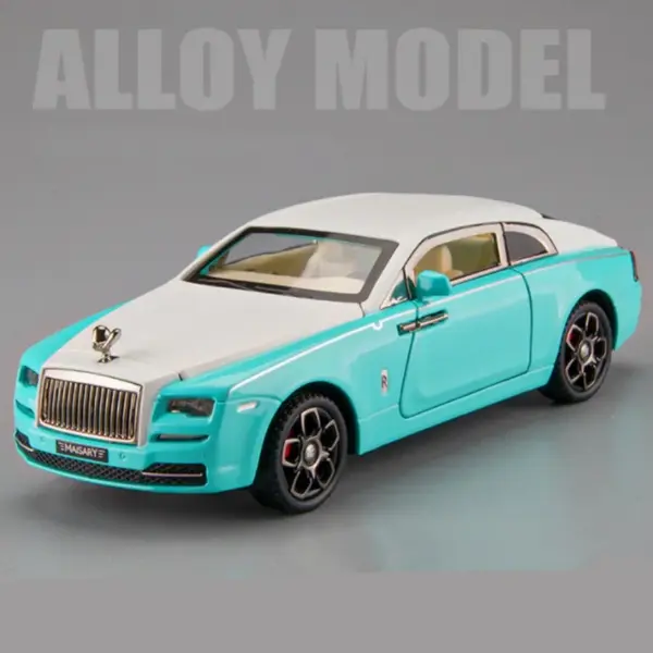 1:32 Scale Turquoise Rolls Royce Wraith Model - Image 7