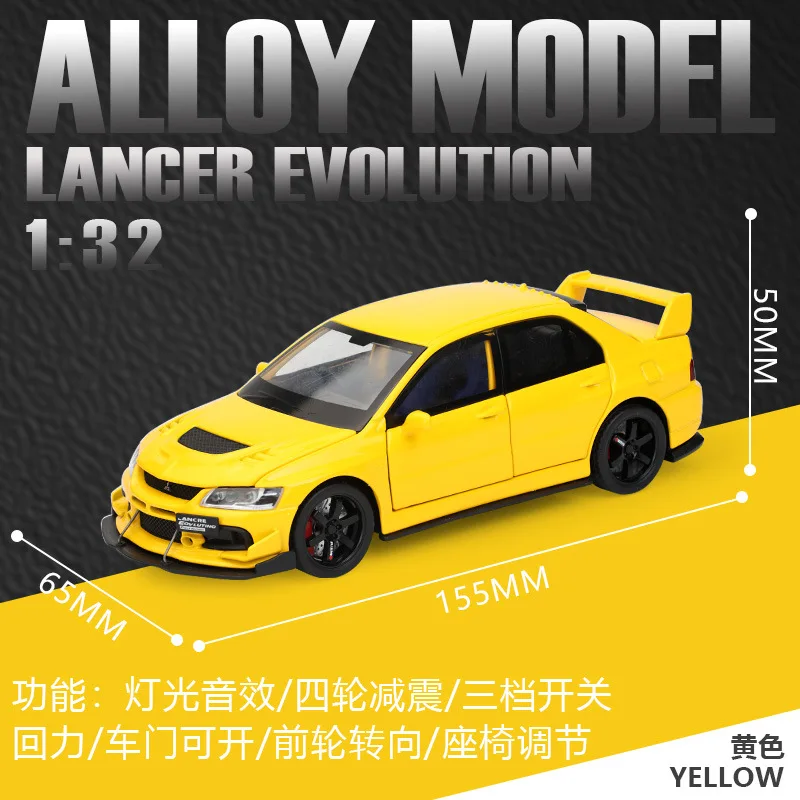 1:32 Scale Diecast Mitsubishi Lancer Evolution Model 8 1:32 Scale Diecast Mitsubishi Lancer Evolution Model - Image 8