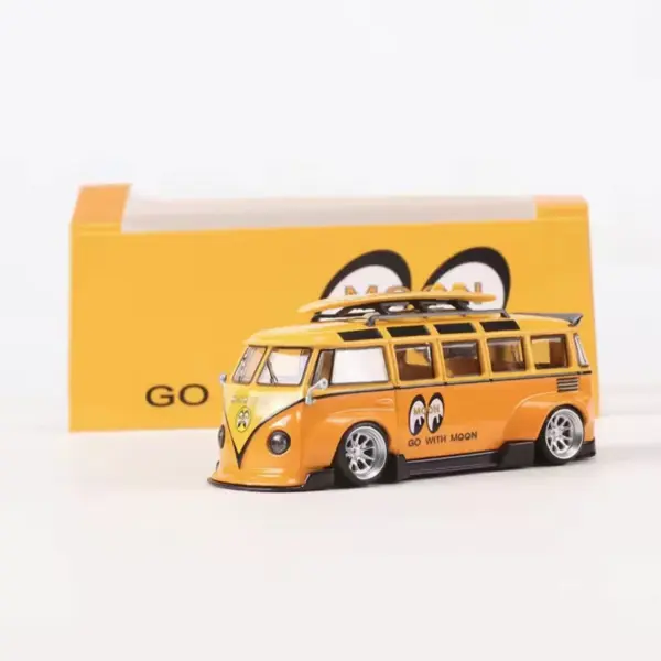Die-Cast RWB T1 Vintage Bus Model in Yellow - Image 12