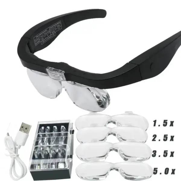 Head-Mounted Magnifying Glasses with LED Lights - Image 2
