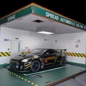 1:24 Nissan GT-R Diecast Model Black with Yellow Accents 8 Sb3e7563154a5431b8dc044c4377a635fR