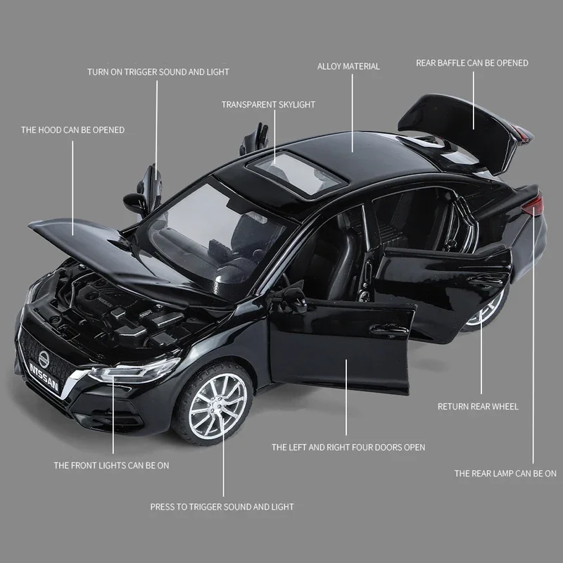 1:32 Nissan Sylphy Diecast Alloy Car Model 3 1:32 Nissan Sylphy Diecast Alloy Car Model - Image 3