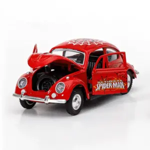 Vibrant Red Diecast Vintage Car Model 21 Sb474f417c2154b92923352d363180a31A
