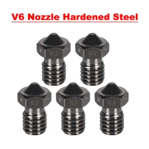 2pcs Hardened Steel 3D Printer Nozzles M6