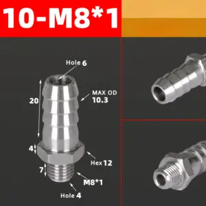 M3 to M16 Metric Hose Barb Fittings 38 Sb55a1958722744599bccac334d171751c