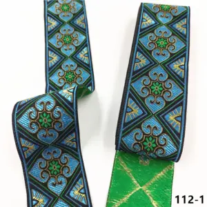 Vibrant 5cm Jacquard Ribbons - 7 Meters 66 Sb5922f64393846dd927db08b1fba73a3C