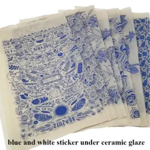 Blue and White Ceramic Underglaze Sticker Set