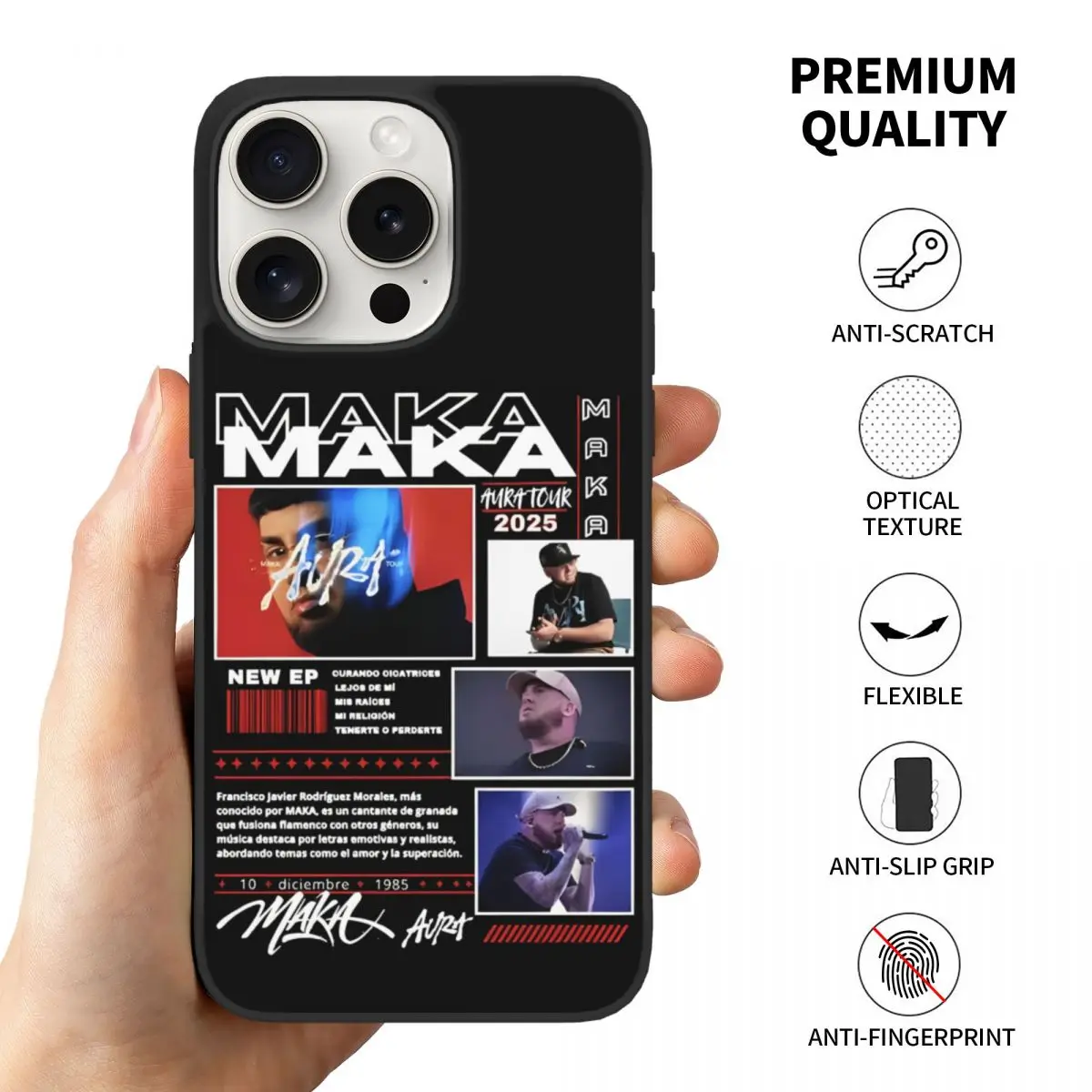 Maka Aura 2025 Tour Phone Case for iPhone 15 Pro 3 Maka Aura 2025 Tour Phone Case for iPhone 15 Pro - Image 3