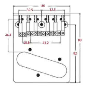 Chrome Fixed Guitar Bridge for Electric Guitars 9 Sb7d6d82c00a348829fa9b271cefb8a92j