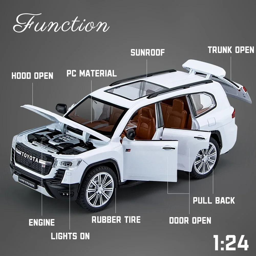 Toyota Land Cruiser LC300 GR Diecast Model 1:24 3 Toyota Land Cruiser LC300 GR Diecast Model 1:24 - Image 3