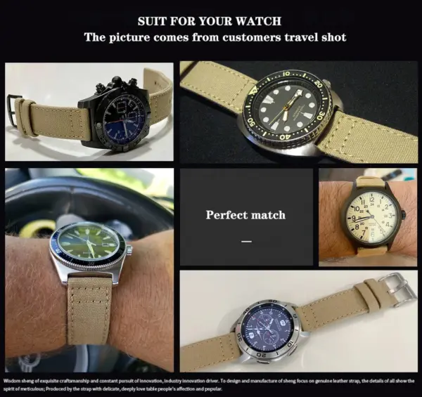 Canvas Quick Release Watch Band for Samsung, Fossil - Image 7