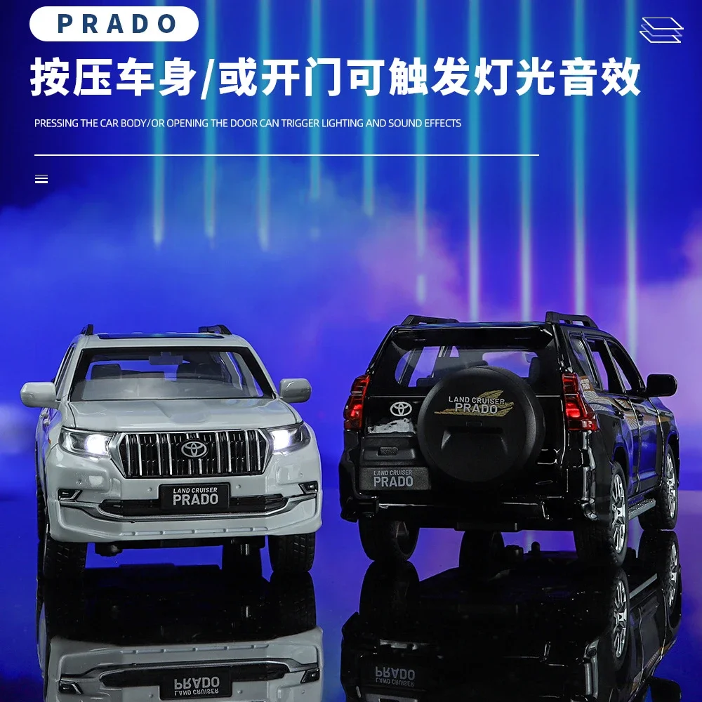 1:24 Scale White Toyota Prado Diecast Model Car 2 1:24 Scale White Toyota Prado Diecast Model Car - Image 2