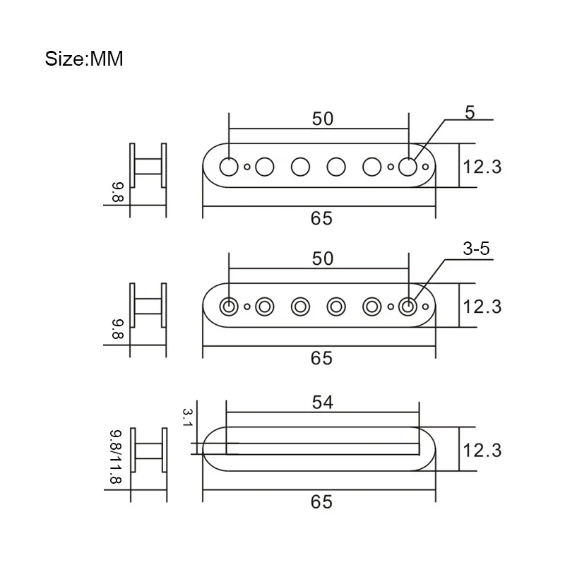 10PCS Mini Guitar Pickup Bobbin Set 6 10PCS Mini Guitar Pickup Bobbin Set - Image 6