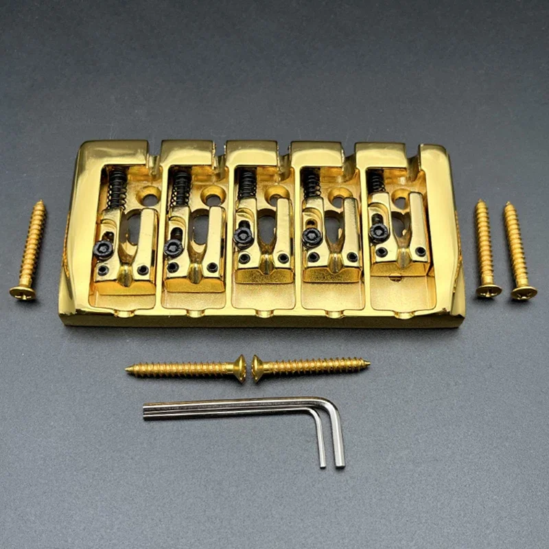 Vintage 5-String Locked Saddle Bass Bridge 6 Vintage 5-String Locked Saddle Bass Bridge - Image 6